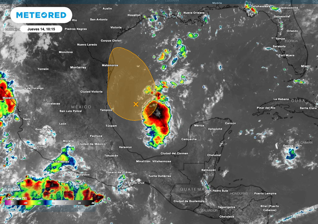Invest 98L en el Golfo de México