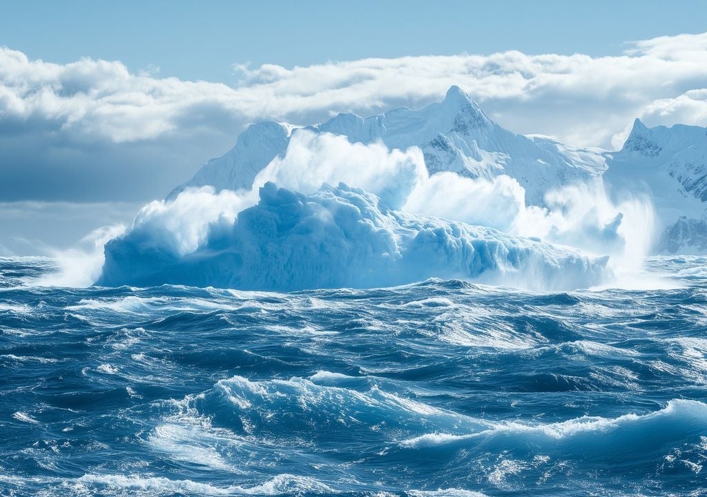 Océano Austral; cambio climatico; calentamiento global; icebergs; interacción océano-hielo; clima extremo