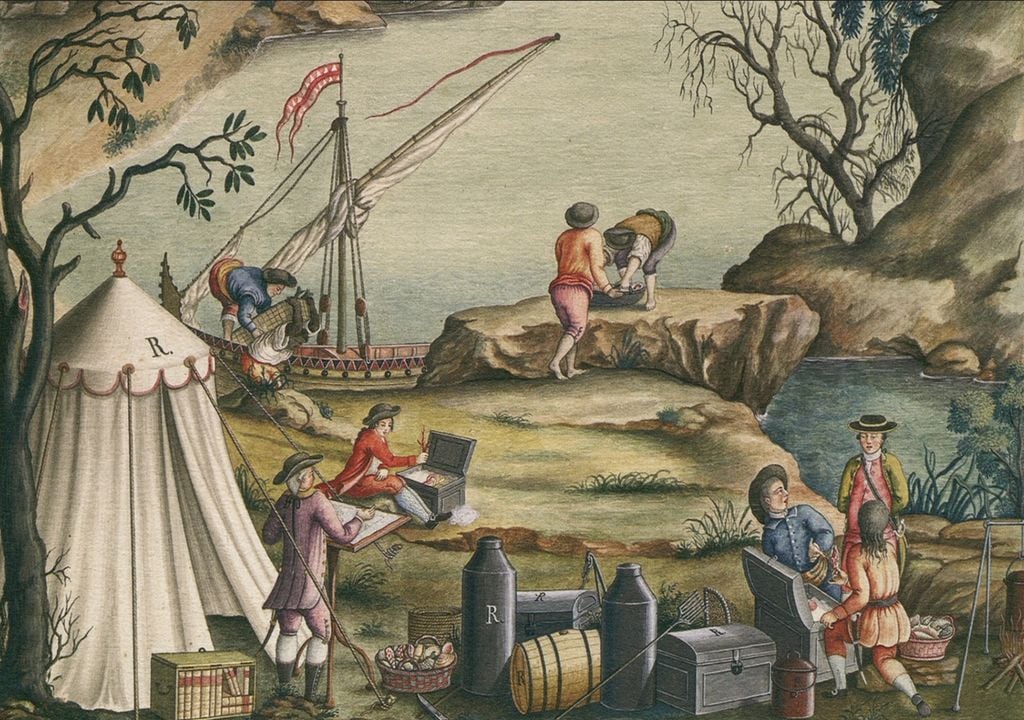 Aguarela de Manuel Tavares da Fonseca/ Museu Bocage, Academia das Ciências de Lisboa