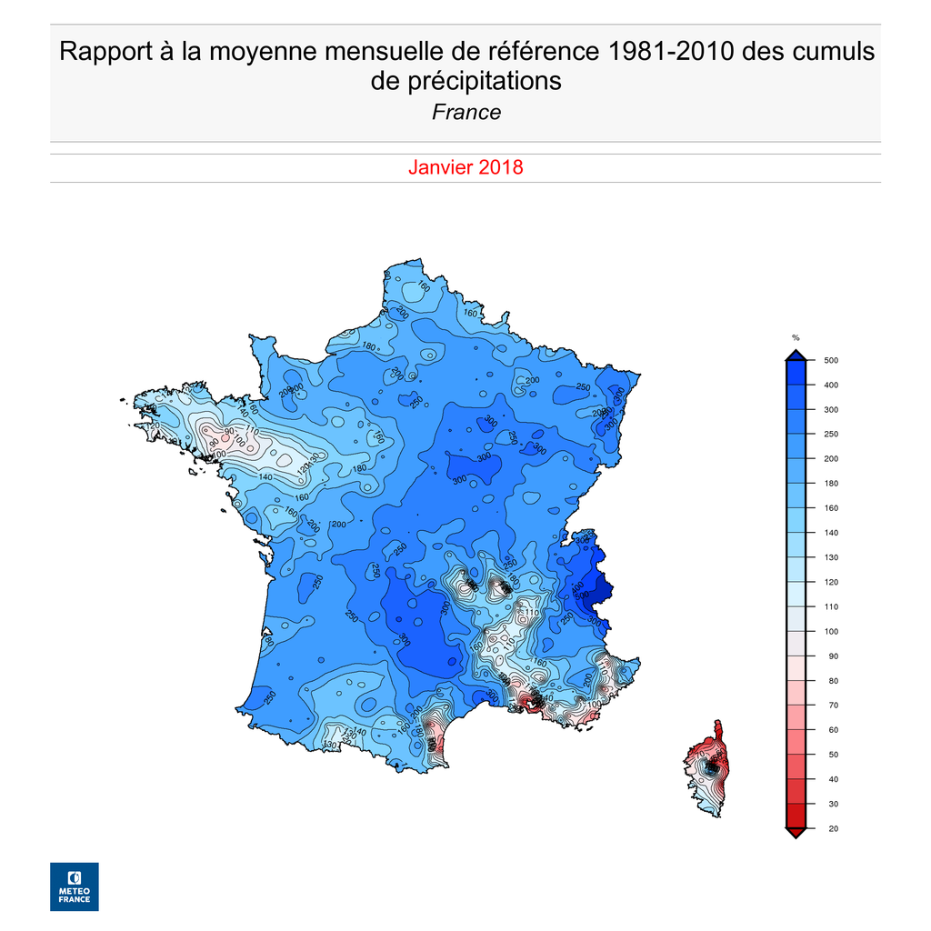 Invierno 2017-2018 en Francia: precipitaciones excepcionales