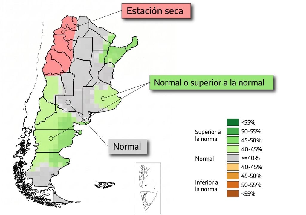 lluvias Tendencia de lluvias según el informe del SMN