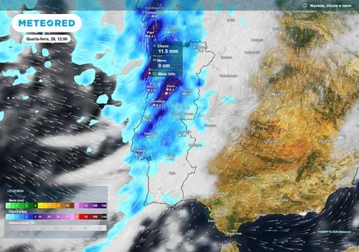 IPMA emite aviso amarelo de precipita&ccedil;&atilde;o em 7 distritos para esta quarta-feira (26 de agosto)