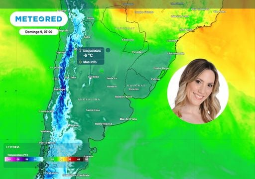 Irrumpe el fr&iacute;o intenso en Argentina: fuertes heladas, r&aacute;fagas, nieve y Zonda para el fin de semana del 8 y 9 de agosto