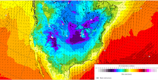 Irrupción ártica masiva y generalizada sobre Norteamérica
