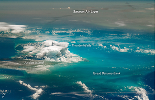 Irrupción de polvo africano sobre el Caribe