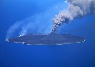 Japanese volcanic island grows again