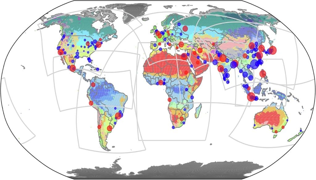 En el mapa se puede ver la ubicación de las ciudades seleccionadas para el trabajo.