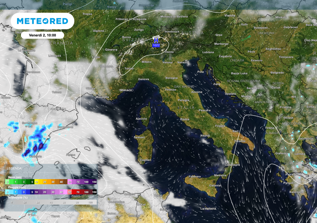 Alta pressione e cieli sereni in tutta Italia