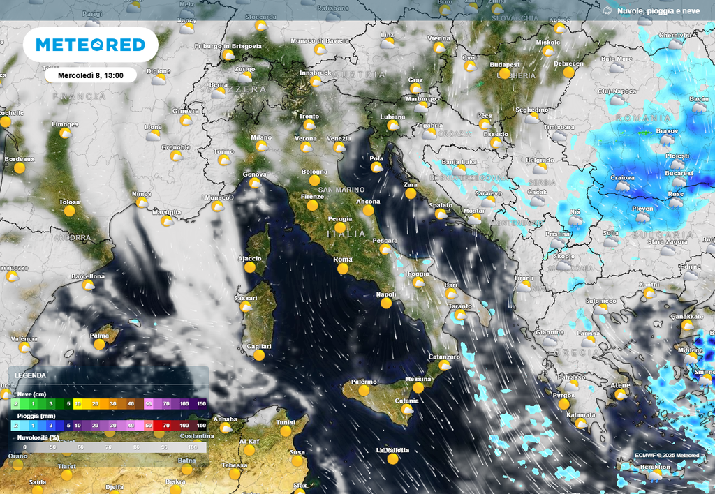 Tanto sole grazie all'anticiclone delle Azzorre