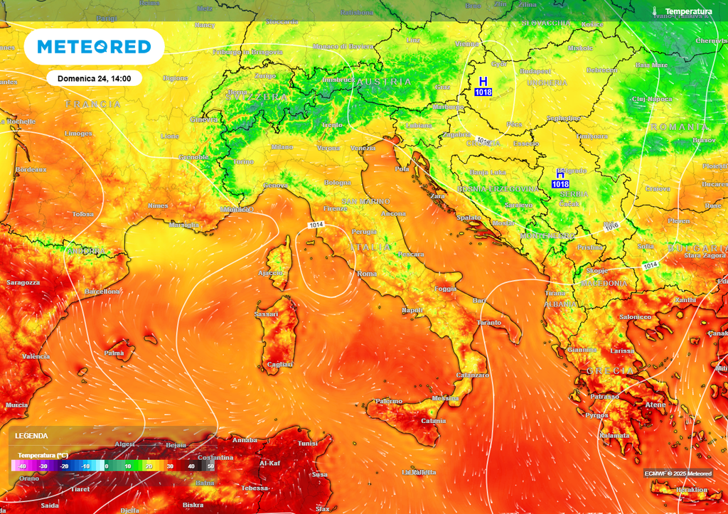21-08: temperature sotto media
