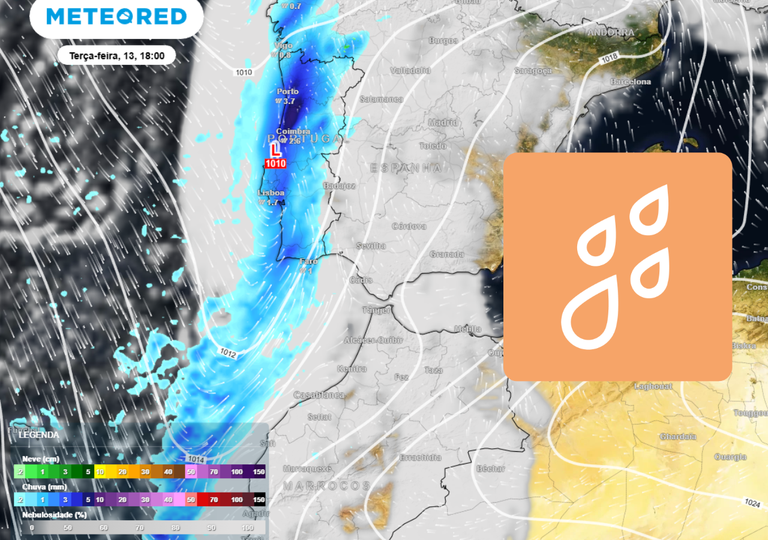 J&aacute; h&aacute; data para a pr&oacute;xima frente atl&acirc;ntica que deixar&aacute; chuva abundante em Portugal, avisa o modelo europeu