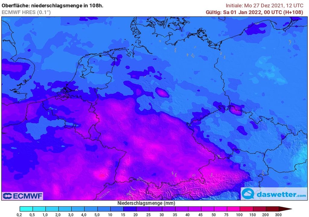 Regensummen Deutschland