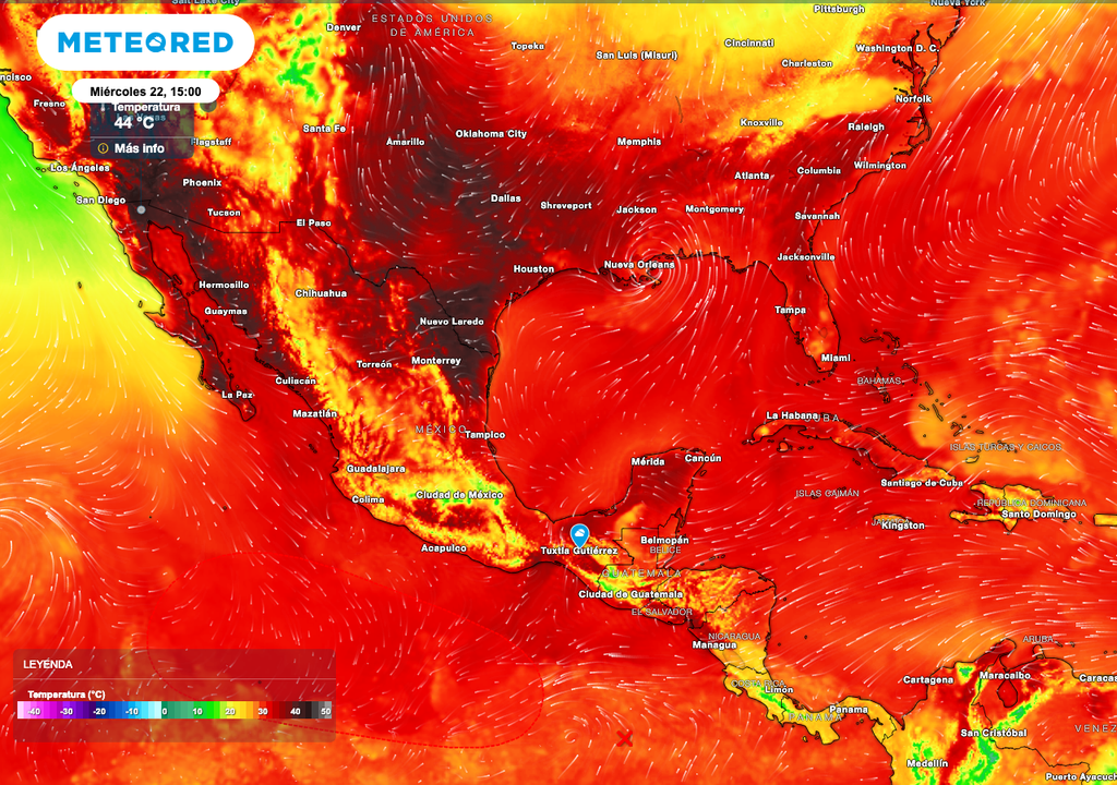 Las temperaturas mas calurosas tendrán lugar en sectores del Noreste y Noroeste de México.
