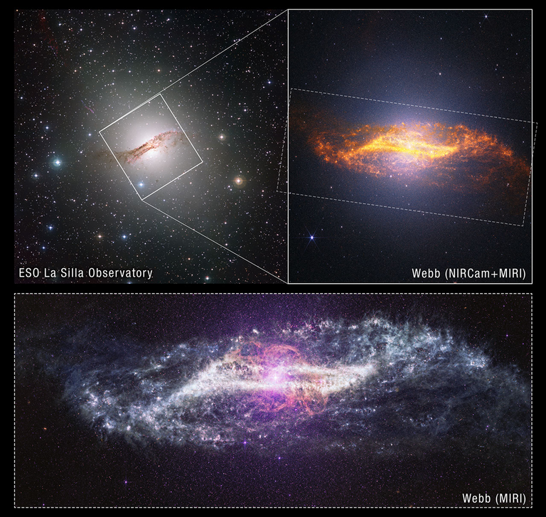 El telescopio espacial James Webb de la NASA descubre una galaxia inusual formada por una colisi&oacute;n c&oacute;smica