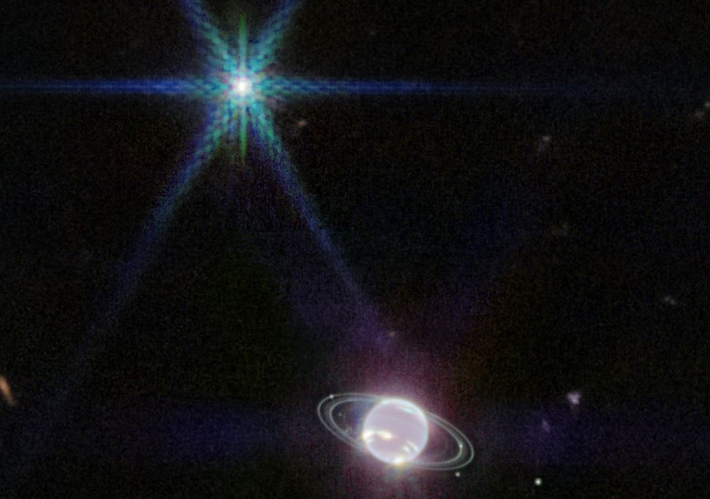 Ringe und Monde des Neptun James-Webb-Teleskop NASA