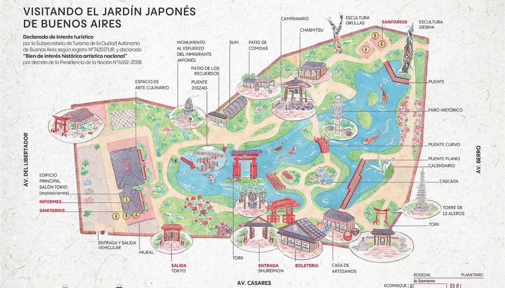 Mapa del Jardín Japonés Mapa del Jardín Japonés