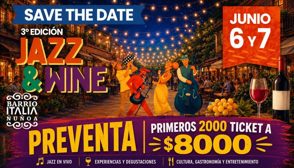jazz and wine Cada entrada incluye cuatro degustaciones y copa oficial del evento.