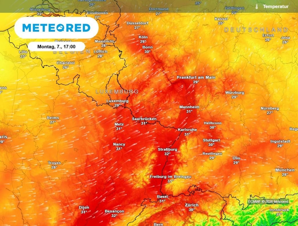 wetter,sommer, südwesten Am Montag ist es im Südwesten nochmal sehr warm bis heiß. Die 30-Grad-Marke fällt.