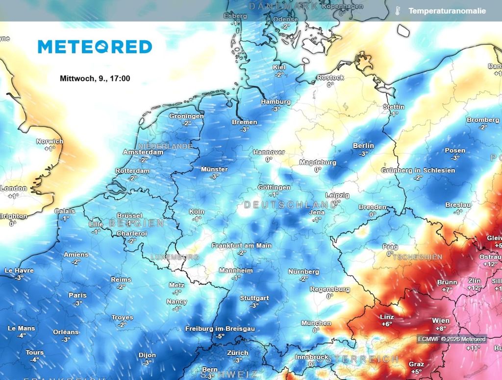 Absturz, wetter, deutschland Nach dem sehr warmen bis heißen Montag, kommt zum Mittwoch der Absturz. Dann ist es in vielen Region "zu kühl" für die Jahreszeit.