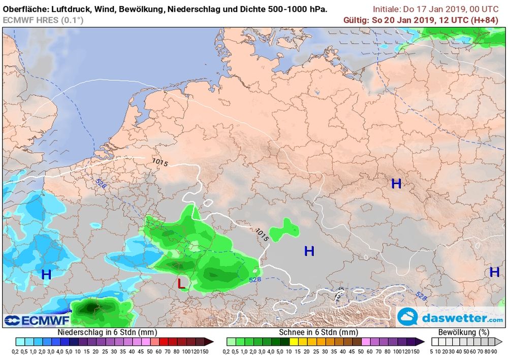 Schneetief am Sonntag