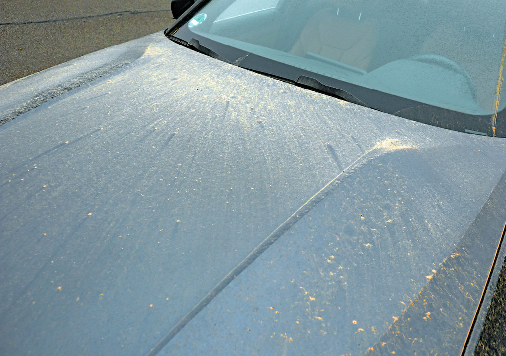 Staub, Autos, Putzen, Lack Der feine Staub aus der Sahara setzt sich auf Autos ab. Falsches Putzen kann den Lack beschädigen