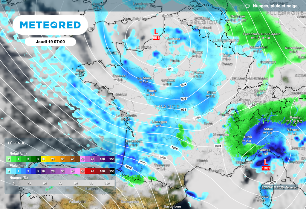 La tempête Pedro traverse la France ce jeudi 19 février. La tempête Pedro traverse la France ce jeudi 19 février.