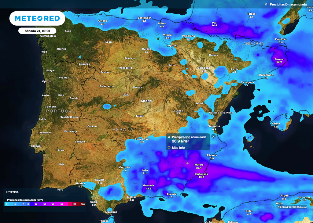 Lluvias en el sureste peninsular Lluvias en el sureste peninsular