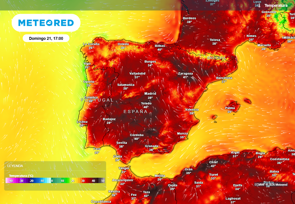 El domingo será uno de los días más cálidos de lo que llevamos de año en España, e incluso podría situarse provisionalmente en el primer lugar.
