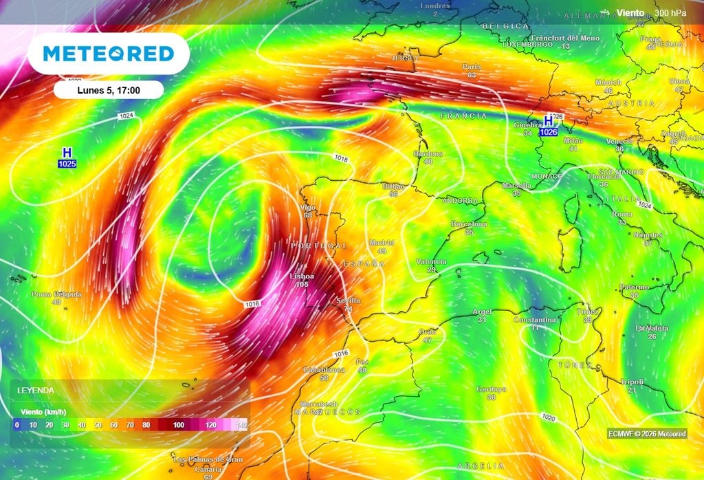 La DANA s’isolera à l’ouest de la péninsule Ibérique, ce qui apparaîtra nettement dans les vents prévus vers 9 000 mètres d’altitude, où l’on distingue une circulation fermée. Le vent d’est continuera d’apporter de l’humidité en provenance de la Méditerranée. La DANA s’isolera à l’ouest de la péninsule Ibérique, ce qui apparaîtra nettement dans les vents prévus vers 9 000 mètres d’altitude, où l’on distingue une circulation fermée. Le vent d’est continuera d’apporter de l’humidité en provenance de la Méditerranée.