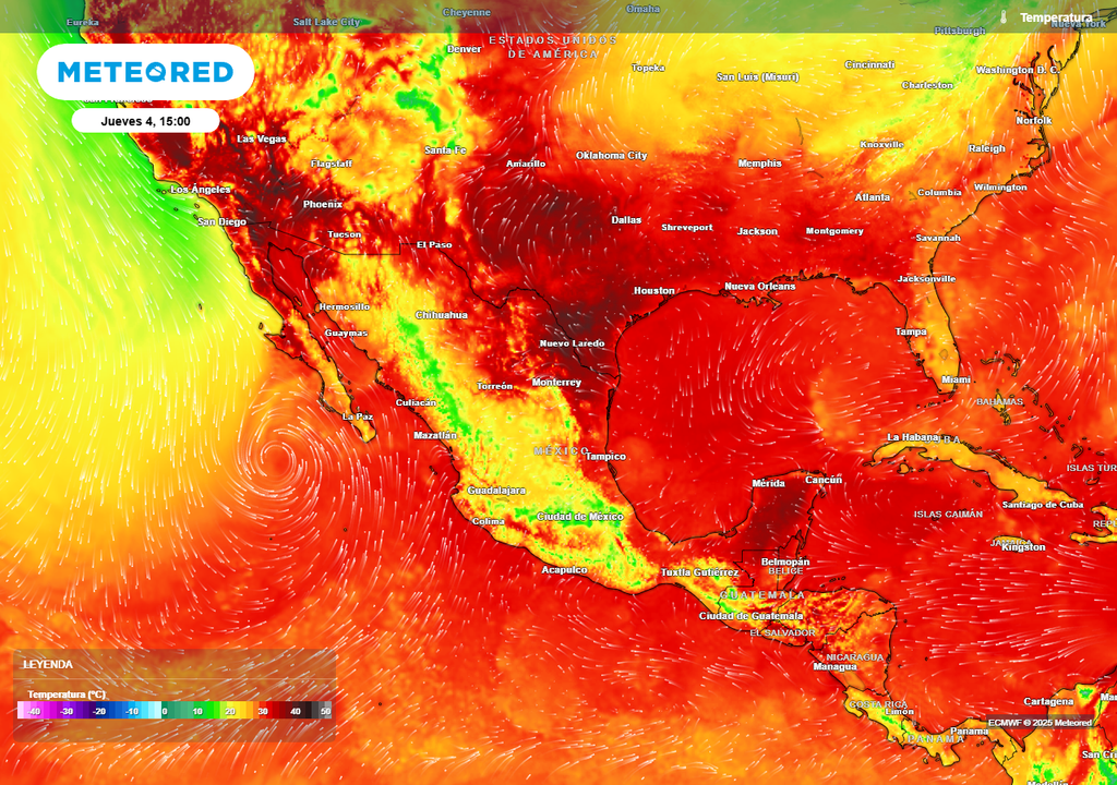 Pronóstico de temperaturas en grados Celsius
