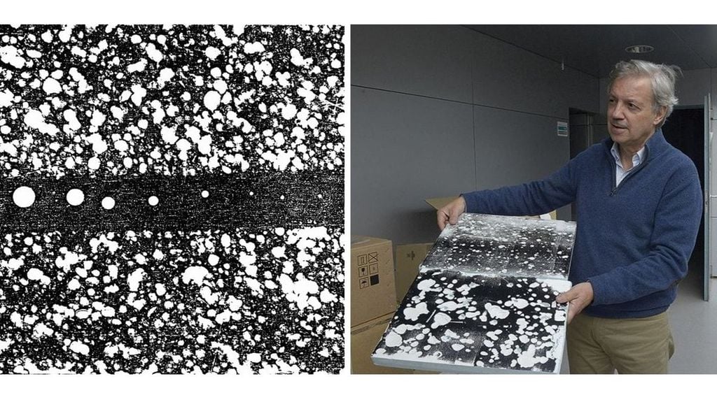 Granizómetro El granizómetro es un dispositivo empleado hace años por el investigador de la Universidad de León José Luis Sánchez, que permite caracterizar qué tamaños tienen los granizos que dejan las granizadas. Créditos: Grupo de Física de la atmósfera de la Universidad de León / La Nueva Crónica / Mauricio Peña