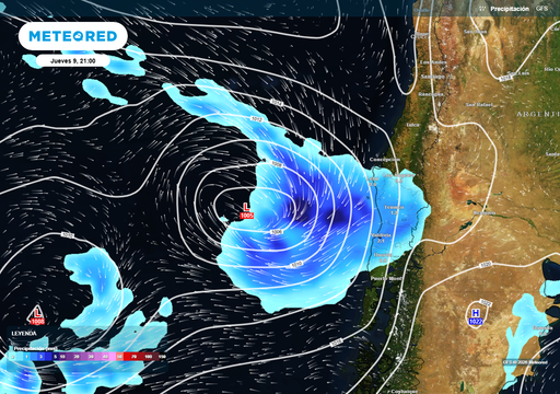 Jueves 09 llegar&aacute; un cicl&oacute;n extratropical a las regiones afectadas por el r&iacute;o atmosf&eacute;rico, pero &iquest;ser&aacute; tan potente?