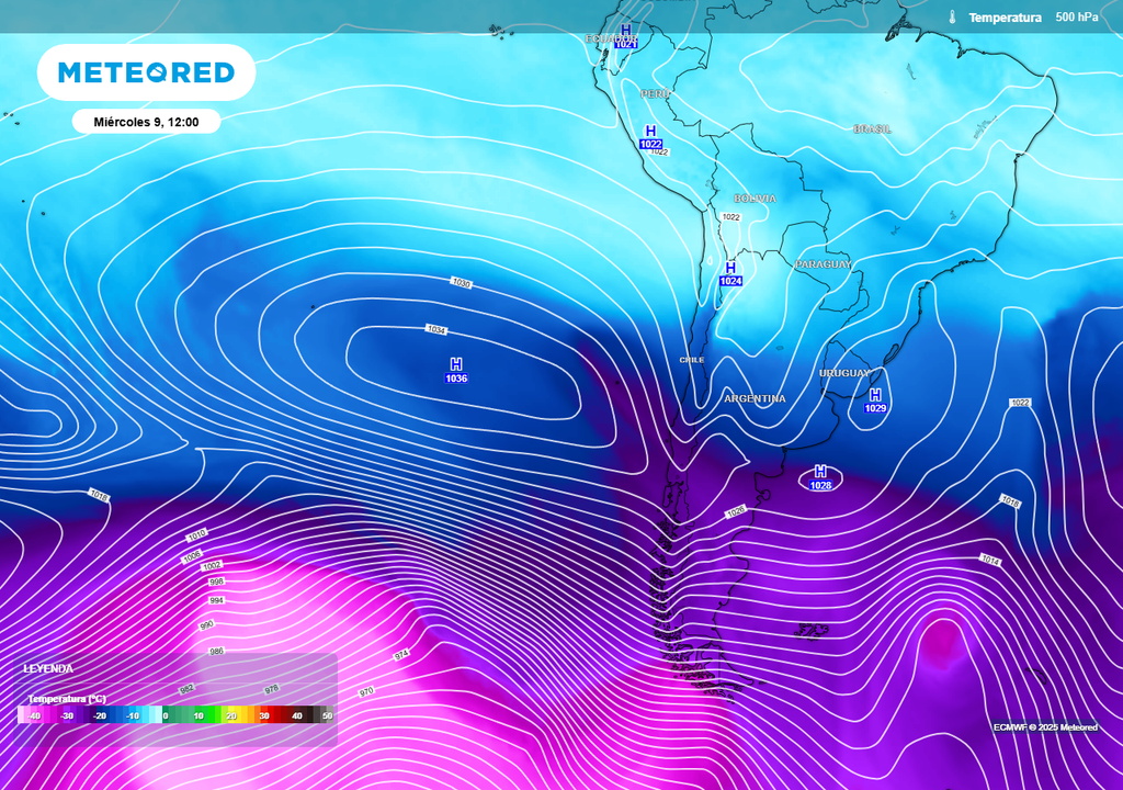 Temperaturas de -2 °C en la Región de Biobío, Meteored, Chile