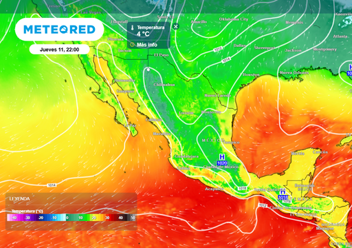 Jueves 11 de diciembre, llega el frente frío 20 impulsado por una nueva masa de aire al Norte y Noreste de México