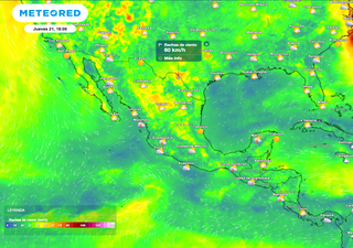 Jueves, 21 de agosto: 11 estados recibirán aguaceros con acumulados de hasta 100 mm, tormentas y posibles granizadas