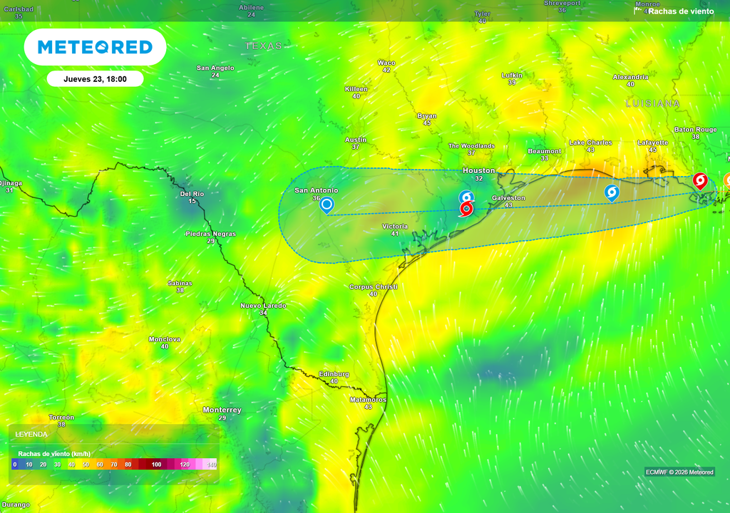 Pronóstico de ráfagas de viento La tormenta Bertha ingresará hoy en Texas, alcanzando sus remanentes a Tamaulipas, Nuevo León y Coahuila desde esta noche con lluvias fuertes y viento.