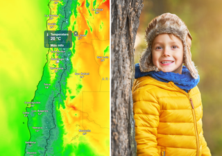 Jueves con máximas hasta 20 ºC en Chile central incluida la Región Metropolitana, tras incursión de aire frío