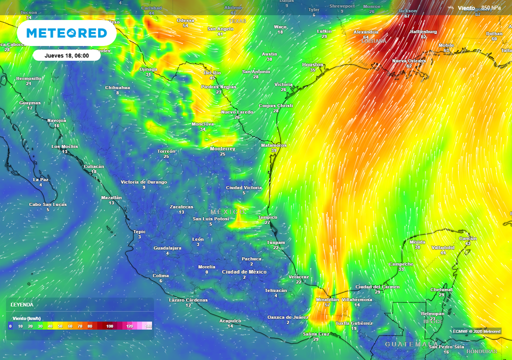 Pronóstico de viento y su dirección El calorón será producto únicamente por efecto Föhn, viento cálido sobre el norte, oriente y sureste ayudado por las montañas, sin efecto de anticiclones.