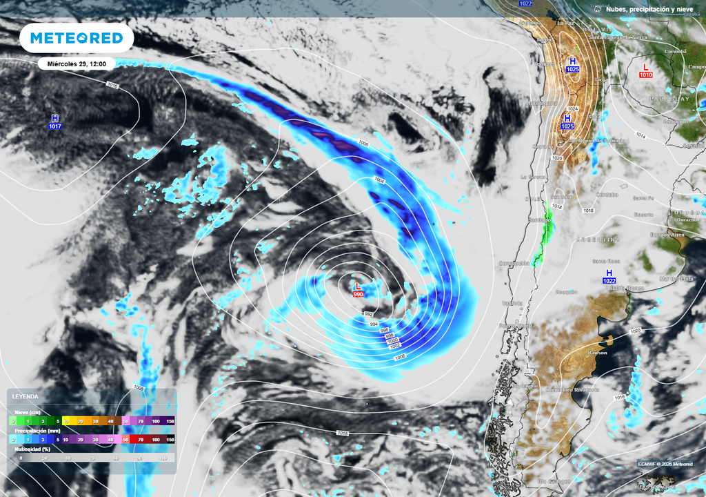 El miércoles será un día de escasas precipitaciones. Apenas sectores cordilleranos recibirán nevadas. La precordillera podría ganar chubascos a comienzos de la noche.