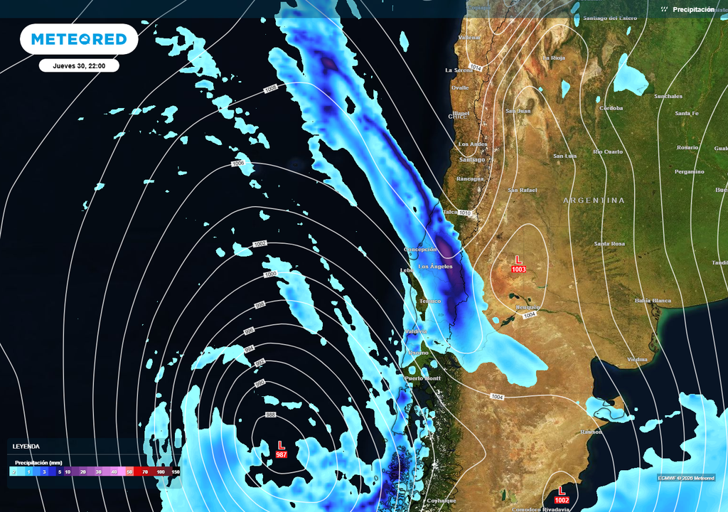 El frente frío tendrá una pendiente muy aguda que favorecerá el desarrollo de nubes convectivas.