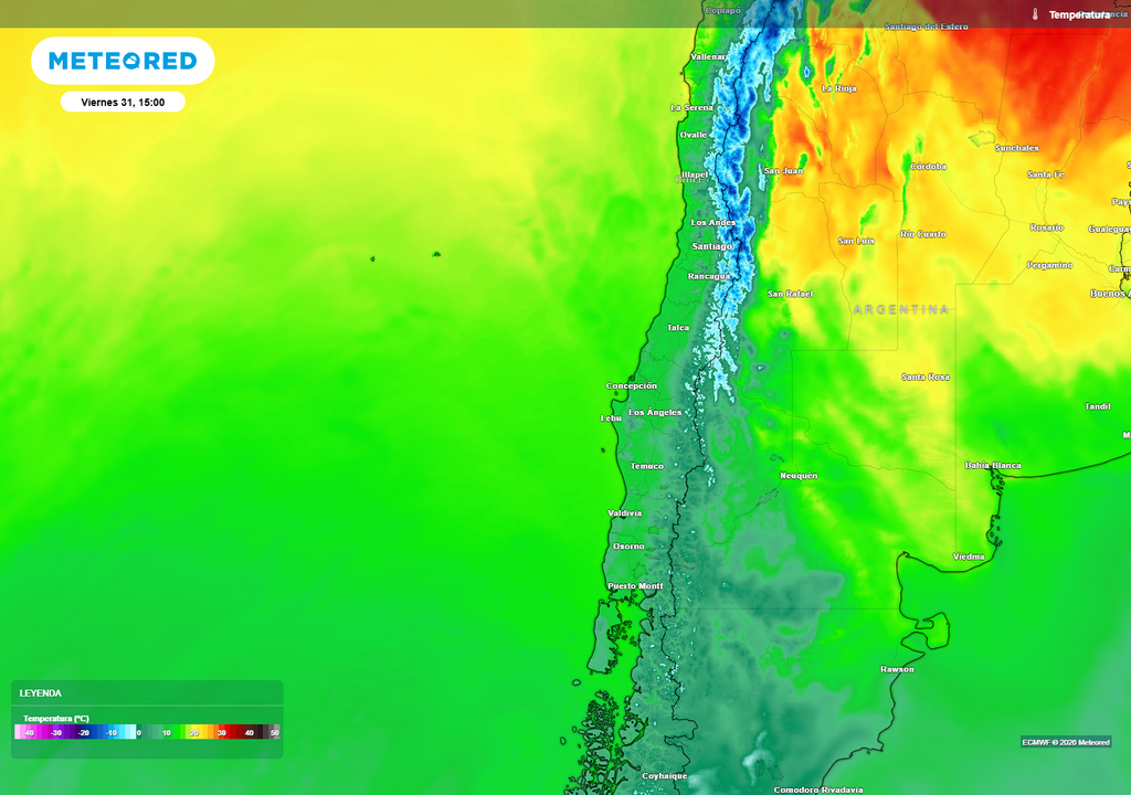 El aire frío inundará el país, extendiéndose hasta el Norte Chico.