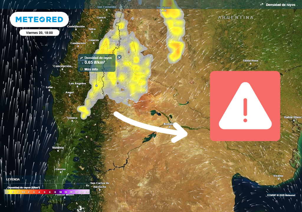 Las tormentas eléctricas secas visitarán a la zona centro sur de Chile.