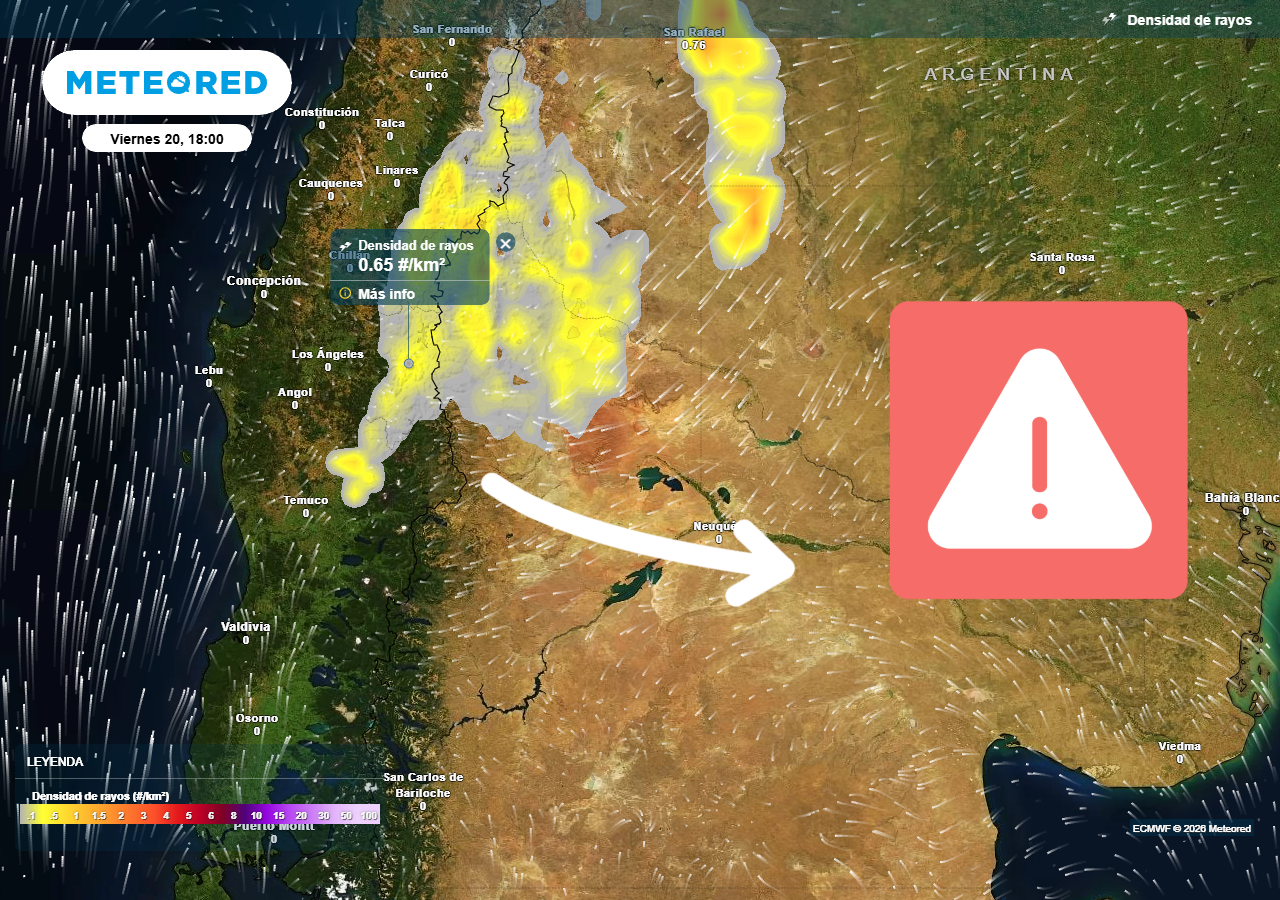 Las tormentas eléctricas secas visitarán a la zona centro sur de Chile.
