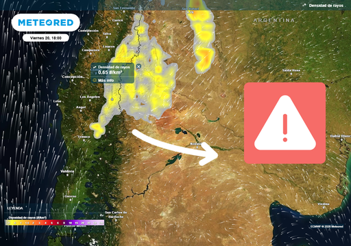 Jueves y viernes con tormentas el&eacute;ctricas secas, viento de 70 km/h y calor extremo de 34 &deg;C en el centro sur de Chile