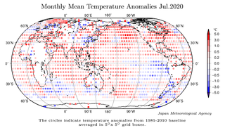 Julio de 2020 a nivel global: 4º en la serie de la JMA
