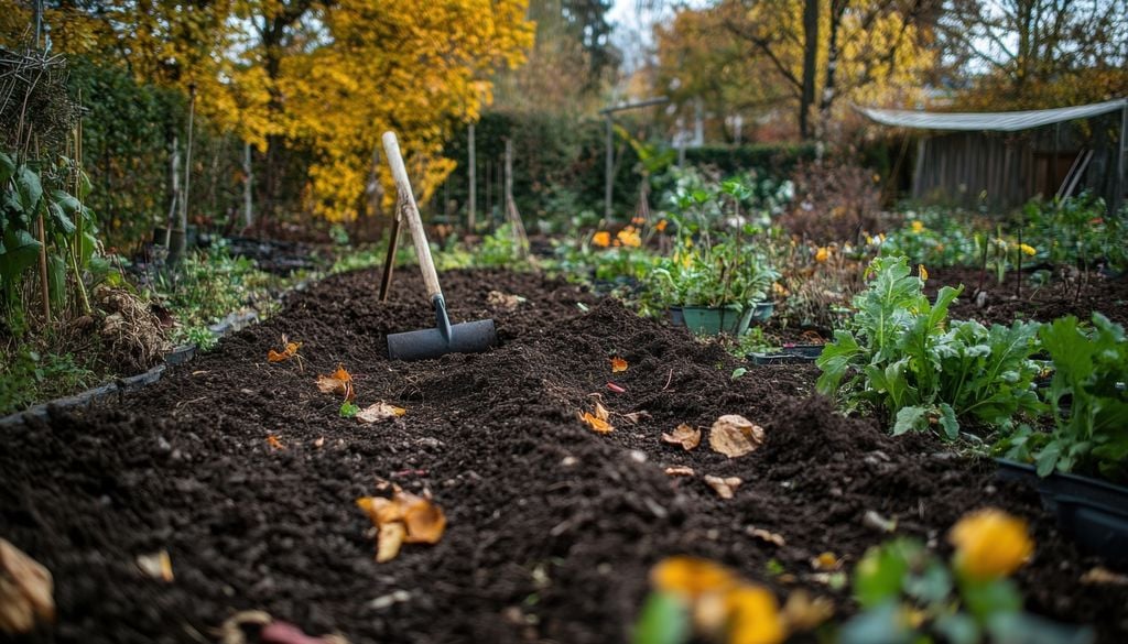 soil garden Aplicar compost completamente maduro y revisar el drenaje son dos de las labores más beneficiosas que pueden realizarse durante el invierno.