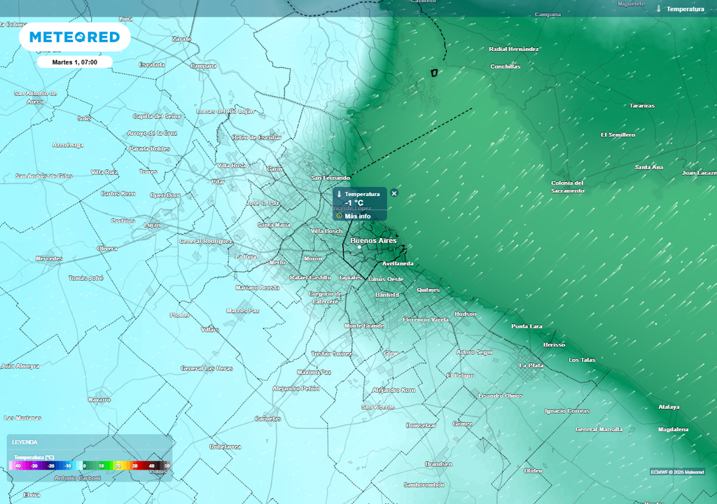 Buenos Aires frío ola polar invierno julio tiempo clima pronóstico