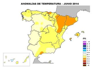 Junio 2014, muy cálido y normal en precipitaciones