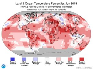 Junio ​​de 2019: el junio más caluroso de la Tierra registrado