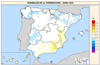 Junio de 2020 en España: térmicamente normal y húmedo